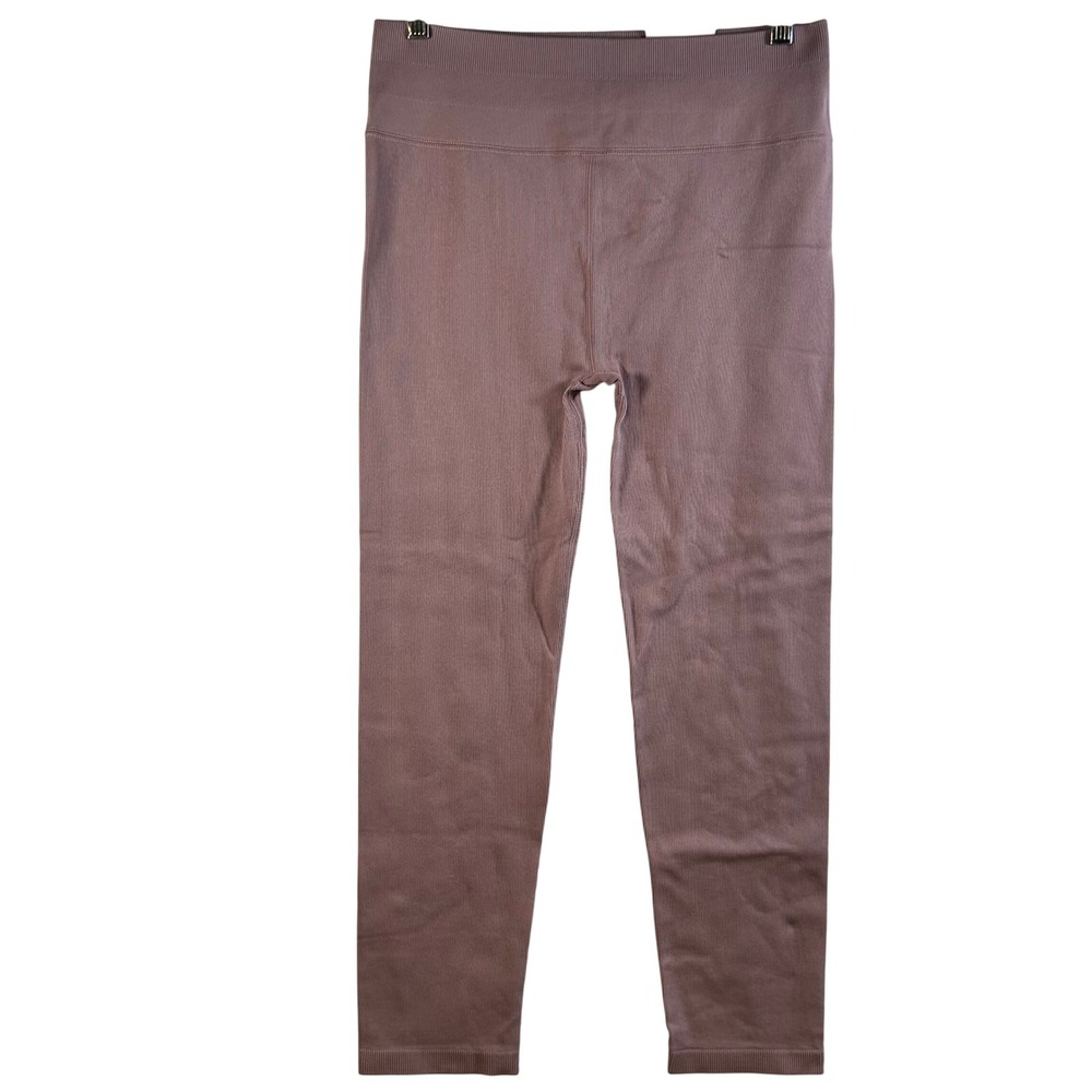 Calvin Klein Performance Ribbed High Waist 7/8 Tight Leggings Mauve XL